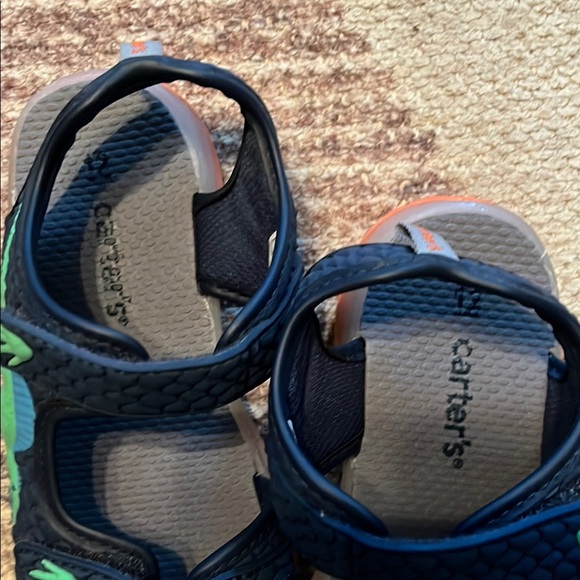 Carters - Kids light up Dinosaur Sandals - Navy and Green - Picture 4 of 6